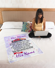 Load image into Gallery viewer, How Special You Are To Me Custom Name Gift For Trucker's Girlfriend Fleece Blanket
