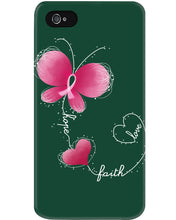 Load image into Gallery viewer, Faith Butterfly Breast Cancer Awareness Custom Design Phone case
