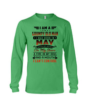 Load image into Gallery viewer, I'm A Grumpy Old Man I Was Born In May With My Heart Unisex Long Sleeve
