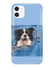 Load image into Gallery viewer, Border Collie In Denim Pocket Gift For Dog Lovers Phone case
