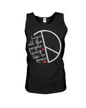 Load image into Gallery viewer, Image All The People Living Life In Peace Custom Design For Friends Unisex Tank Top
