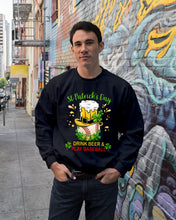 Load image into Gallery viewer, Baseball Drink Beer Day St Patrick's Day Gift For Baseball Lovers Sweatshirt
