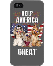 Load image into Gallery viewer, Keep America Great Yorkshire Terrier Gift For Dog Lovers Phone case
