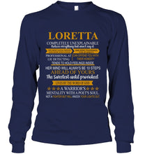 Load image into Gallery viewer, Loretta Custom Name Gift A Warrior's Mentality With A Poet's Soul Unisex Long Sleeve
