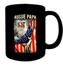 Load image into Gallery viewer, Aussie Papa America Flag Unique Custom Design For Dog Lovers Mug

