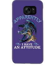 Load image into Gallery viewer, Apparently I Have An Attitude Blue Dragon Phone case
