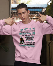 Load image into Gallery viewer, Look Right Beside You Eagle Mom Gift For Son Sweatshirt
