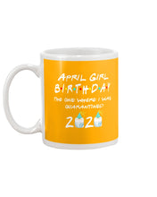 Load image into Gallery viewer, April Birthday Girl The One Where I Was Quarantined 2020 Mug
