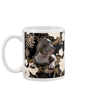 Load image into Gallery viewer, Gift For Dog Lovers Pitbull Bright Peonies Mug
