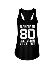 Load image into Gallery viewer, Fabrique En 80 40 Ans D'Excellence Custom Design Gift For Friends Ladies Flowy Tank
