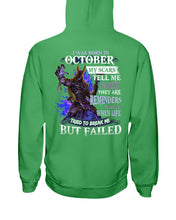Load image into Gallery viewer, I Was Born In October My Scars Tell Me A Story Birthday Gift Hoodie
