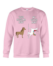 Load image into Gallery viewer, Funny Unicorn Difference Between Your Regular Aunt And My Dutch Aunt Sweatshirt
