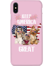 Load image into Gallery viewer, Keep America Great Yorkshire Terrier Gift For Dog Lovers Phone case
