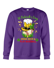 Load image into Gallery viewer, Baseball Drink Beer Day St Patrick's Day Gift For Baseball Lovers Sweatshirt
