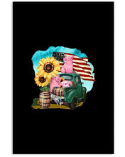 Load image into Gallery viewer, Black Phone Case With Pig Sunflower Gift For Pig Lovers Vertical Poster
