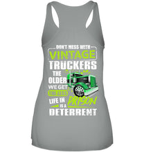 Load image into Gallery viewer, Don't Mess With Vintage Truckers The Older We Get The Less Ladies Flowy Tank
