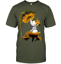Load image into Gallery viewer, Elephant Sunflower Special Custom Design For Cute Girls Guys Tee
