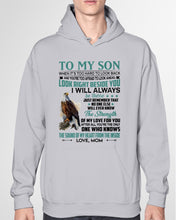 Load image into Gallery viewer, Look Right Beside You Eagle Mom Gift For Son Hoodie
