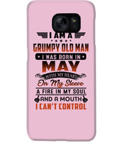 Load image into Gallery viewer, I'm A Grumpy Old Man I Was Born In May With My Heart Phone case
