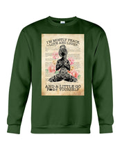 Load image into Gallery viewer, I'm Mostly Peace Love And Light Yoga Gift For Yoga Lovers Sweatshirt
