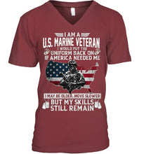 Load image into Gallery viewer, I Am A US Marine Veteran If America Needed Me Gift Guys V-Neck
