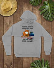 Load image into Gallery viewer, Cute Phone Case Gift For Books And Cats Lovers A Woman Cannot Be Quarantined Alone Hoodie
