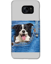 Load image into Gallery viewer, Border Collie In Denim Pocket Gift For Dog Lovers Phone case
