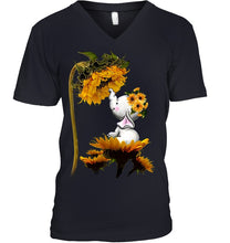 Load image into Gallery viewer, Elephant Sunflower Special Custom Design For Cute Girls Guys V-Neck

