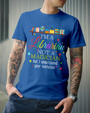 Load image into Gallery viewer, I Am A Librarian Not A Magician Custom Design Gifts Guys Tee

