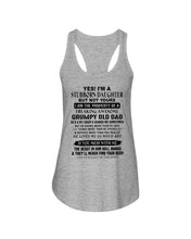 Load image into Gallery viewer, I'm A Stuborn Daughter But Not Yours I Am The Property Of a Freaking Awesome Ladies Flowy Tank
