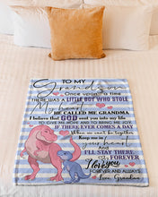 Load image into Gallery viewer, Gift Fo Grandson I'll Stay There Forever Special    Custom Design Fleece Blanket
