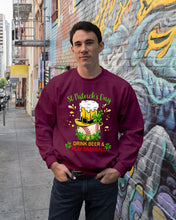 Load image into Gallery viewer, Baseball Drink Beer Day St Patrick's Day Gift For Baseball Lovers Sweatshirt
