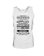 Load image into Gallery viewer, Gift For Husband I'm The Property Of A Freaking Awesome Wife Who Was Born In September Unisex Tank Top
