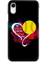 Load image into Gallery viewer, Lovely Phone Case My Heart Is On Field Gift For Softball Lovers Phone case
