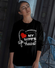 Load image into Gallery viewer, I Hooked My Wifes Heart Gift For Fishing Lovers Unisex Long Sleeve
