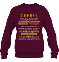 Load image into Gallery viewer, Cheryl Custom Name Gift A Warrior's Mentality With A Poet's Soul Sweatshirt
