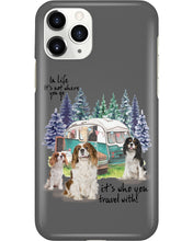 Load image into Gallery viewer, Cavalier King It's Who You Travel With Gift For Dog Lovers Phone case
