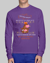 Load image into Gallery viewer, Cow I Need Somebody Who Sees The Crazy And Still Wants Me Unisex Long Sleeve
