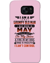 Load image into Gallery viewer, I'm A Grumpy Old Man I Was Born In May With My Heart Phone case
