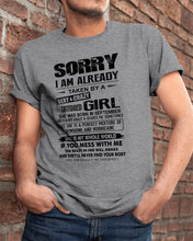 Load image into Gallery viewer, I'm Already Taken By    September Sexy And Crazy Girl For Birthday Gift Guys Tee
