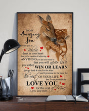 Load image into Gallery viewer, You Will Never Lose From Mom/Dad With Love To Son Vertical Poster
