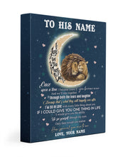 Load image into Gallery viewer, I'm So In Love With Every Little Thing About You Lion Custom Name Gift For Husband Matte Canvas
