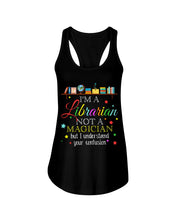 Load image into Gallery viewer, I Am A Librarian Not A Magician Custom Design Gifts Ladies Flowy Tank
