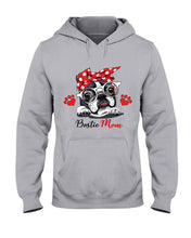 Load image into Gallery viewer, Boston Terrier With White Glasses Love Mom Gift For Dog Lovers Hoodie
