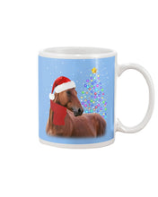 Load image into Gallery viewer, Cute Horse With Santa Hat Lovely Christmas Tree Gift For Horse Lovers Mug
