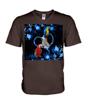 Load image into Gallery viewer, Lovely Phone Case Twinkling Blue Heart Gift For Parrots Lovers Guys V-Neck
