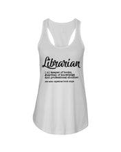Load image into Gallery viewer, Librarian Keeper Of Books Guardian Of Knowledge Custom Design Ladies Flowy Tank
