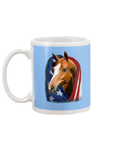 Load image into Gallery viewer, Horse Covered Into USA Flag Meaningful Gift For Men Mug
