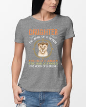 Load image into Gallery viewer, Daughter The Soul Of Witch The Fire Of Lioness Ladies Tee
