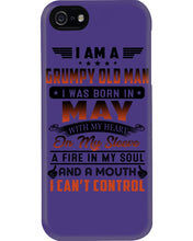 Load image into Gallery viewer, I'm A Grumpy Old Man I Was Born In May With My Heart Phone case
